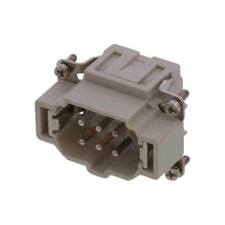 Molex Gwconnect Spring Terminal Insert, Male, 6-Pole, 16A, Silver (Ag) Plated Contact, Size 6B 44X 7306.5951.0